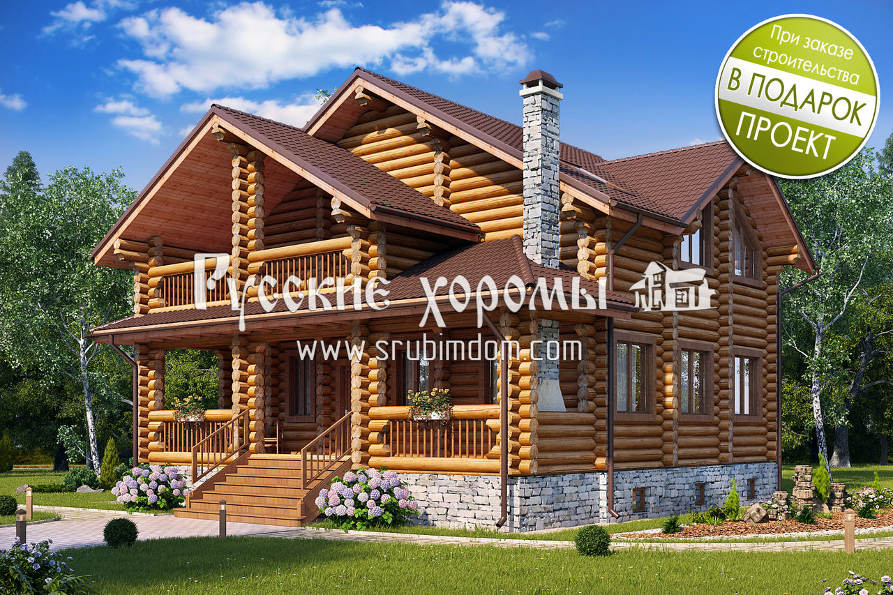Строительство дома из оцилиндрованного бревна