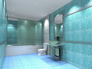 Преимущества отделки ванной комнаты стеклообоями и вагонкой